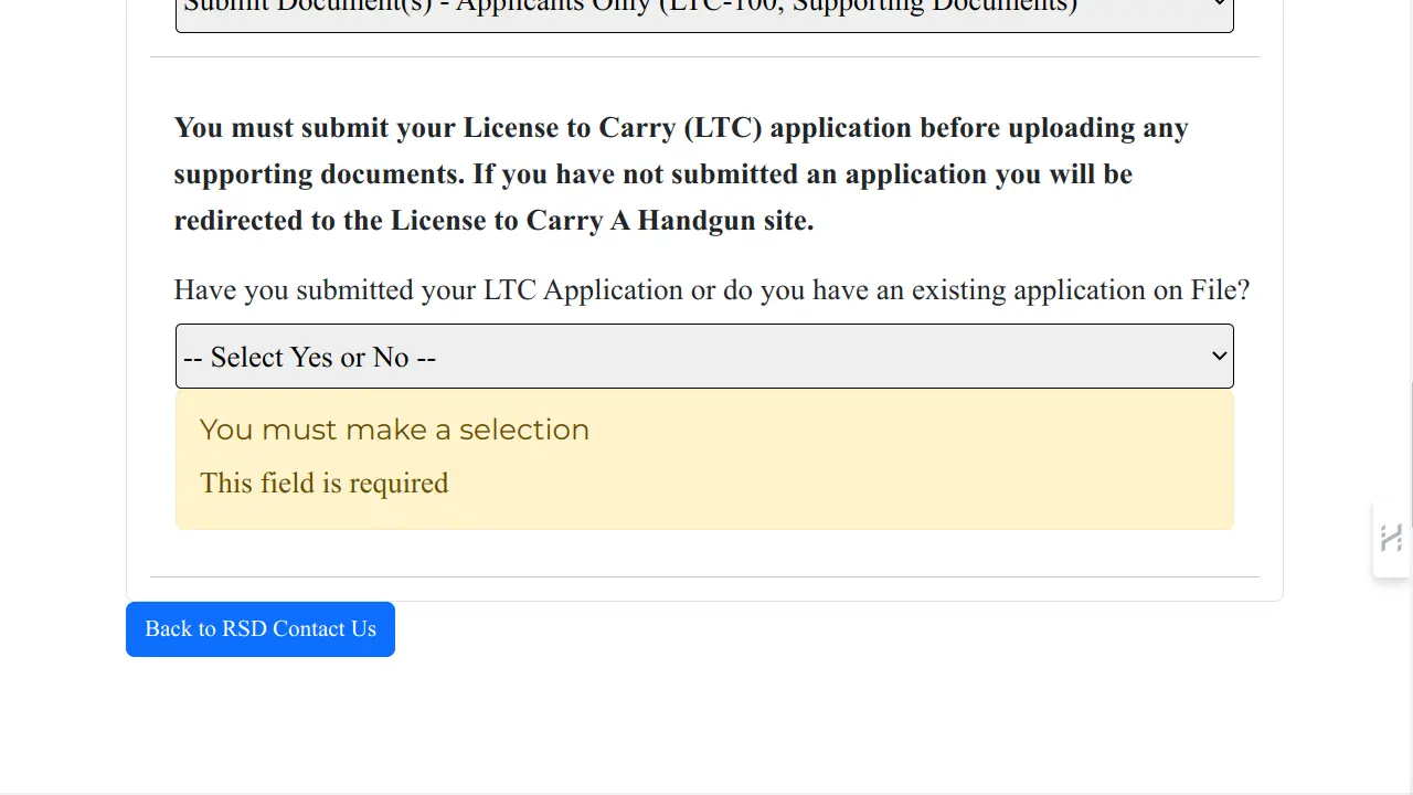 Confirm your application