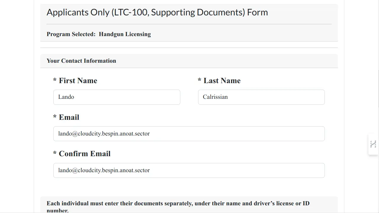 Enter your contact information